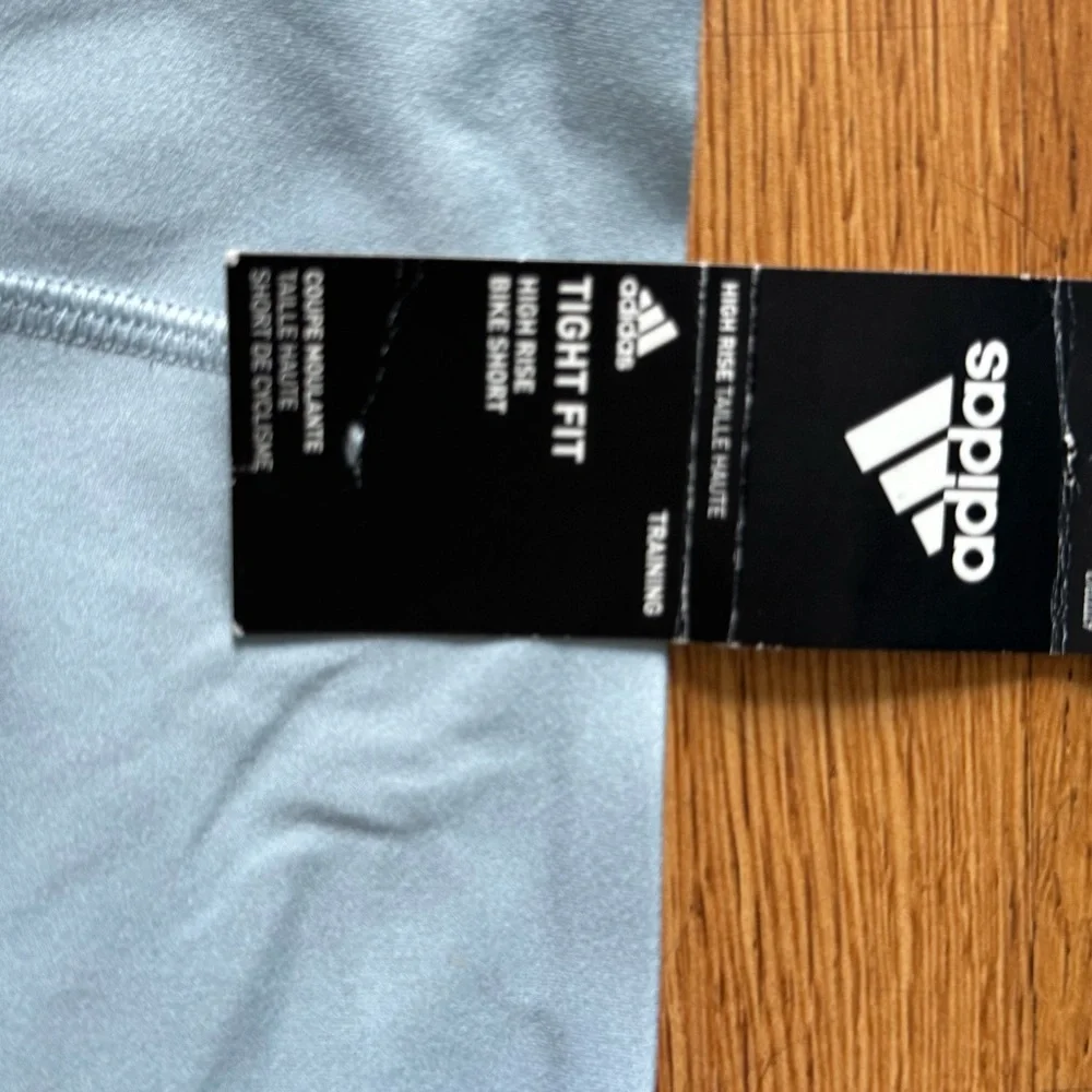 adidas Originals Light Blue Bike Shorts - Picture 5 of 6